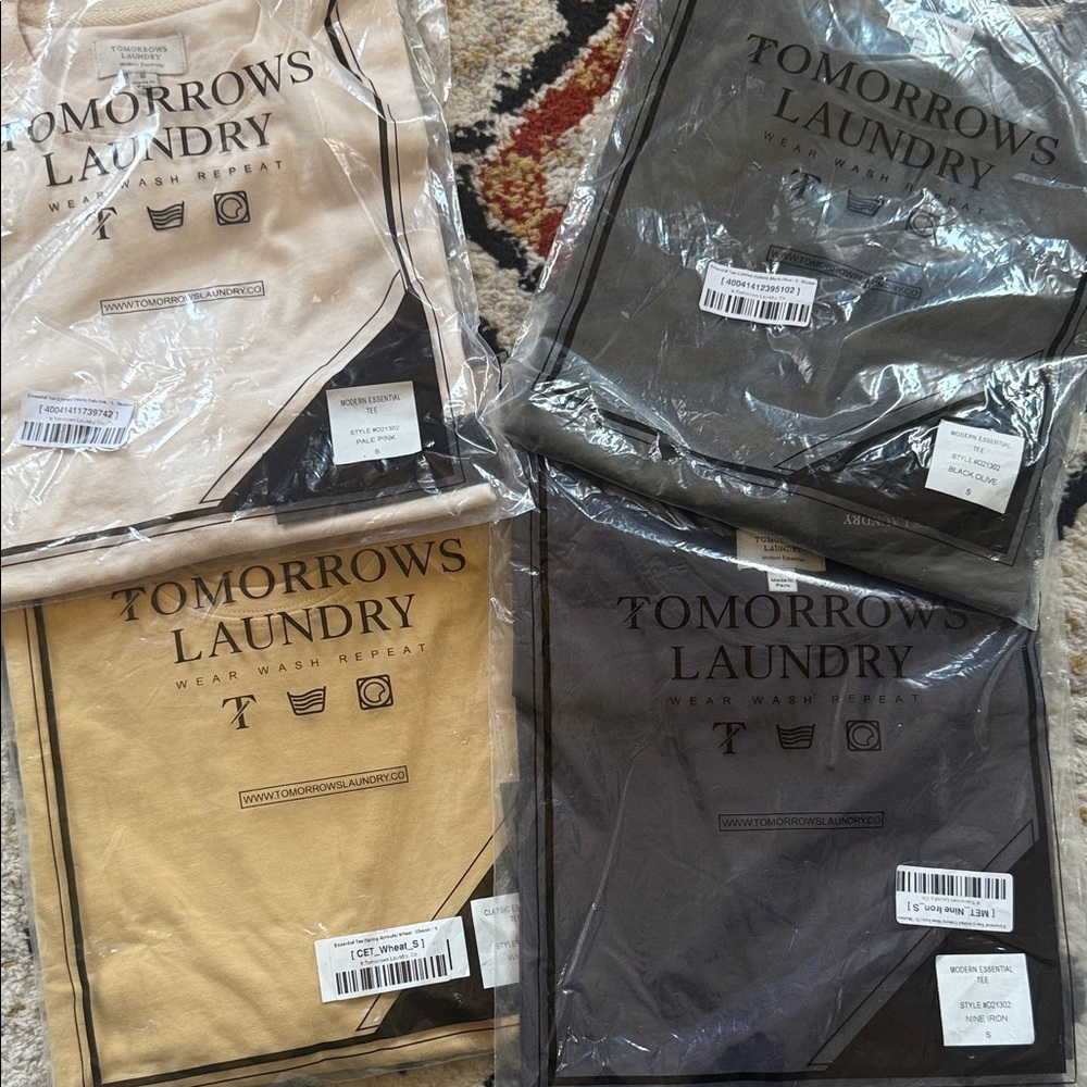 Unisex Short Sleeve Tees - Cream, Gray, Brown, Tan